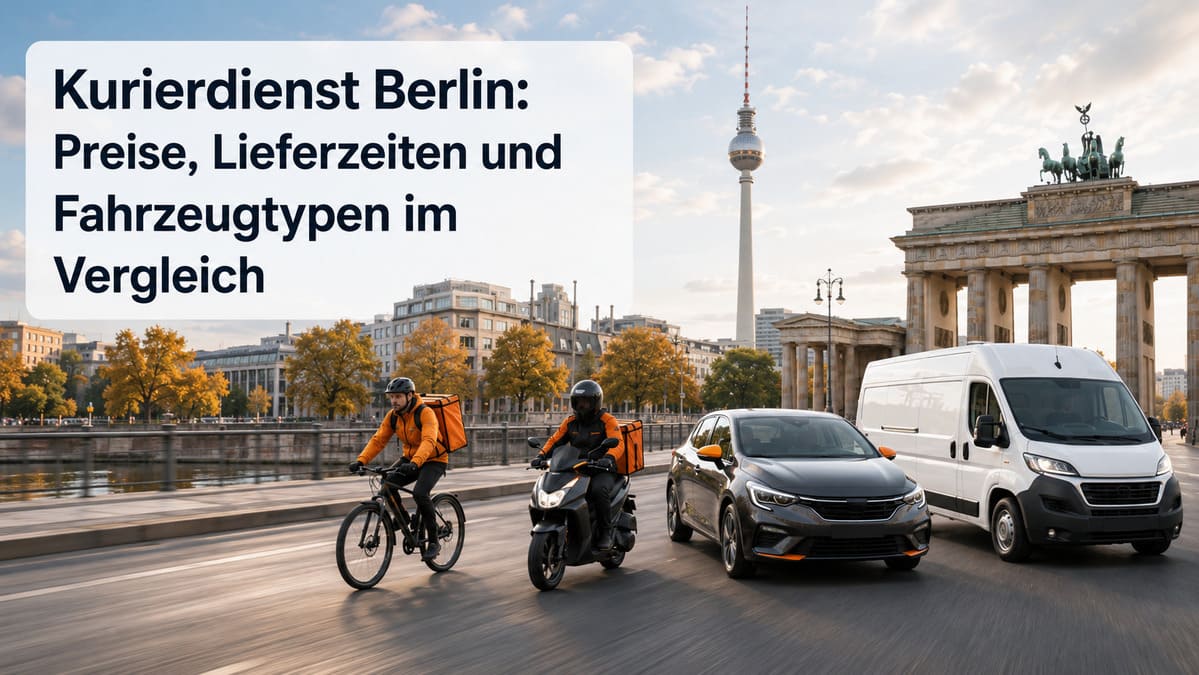 Kurierdienst Berlin: Preise, Lieferzeiten und Fahrzeugtypen im Vergleich